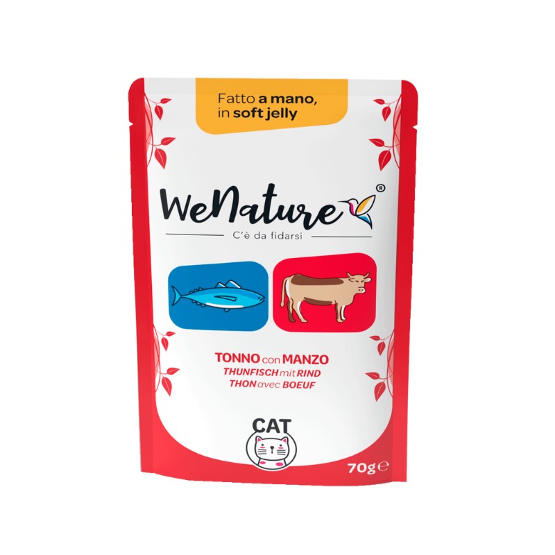 WeNature Tonno con Manzo Soft Jelly in Busta per Gatti In Vendita