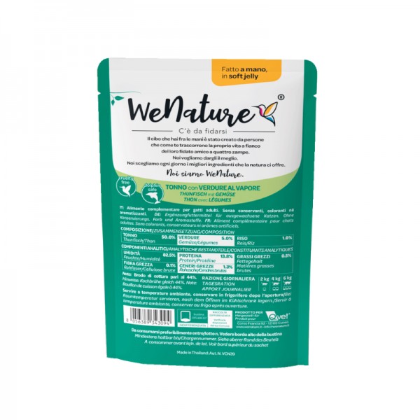 WeNature Tonno con Verdure al vapore Soft Jelly in Busta per Gatti Saldi