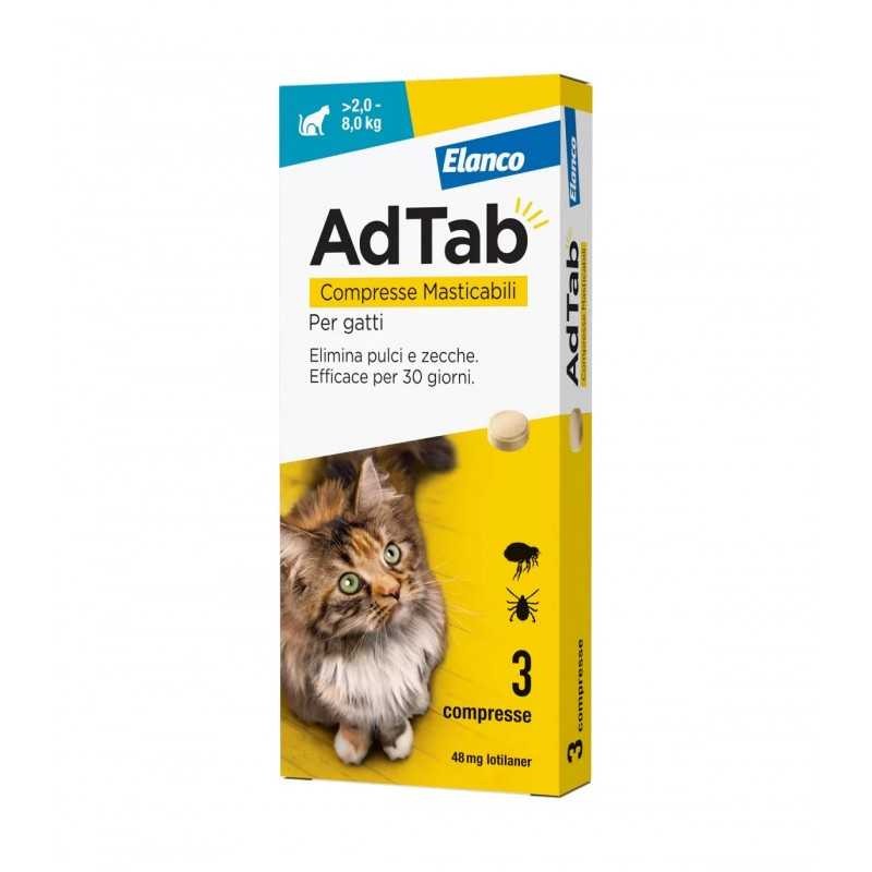 Elanco Adtab Compresse Masticabili per Gatti Saldi Di Fabbrica