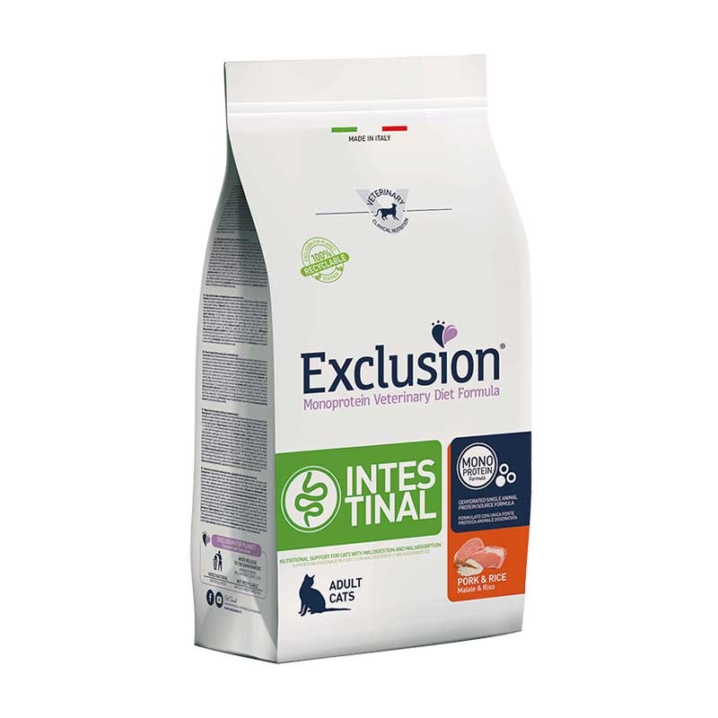 Exclusion Diet Intestinal Maiale e Riso per Gatti