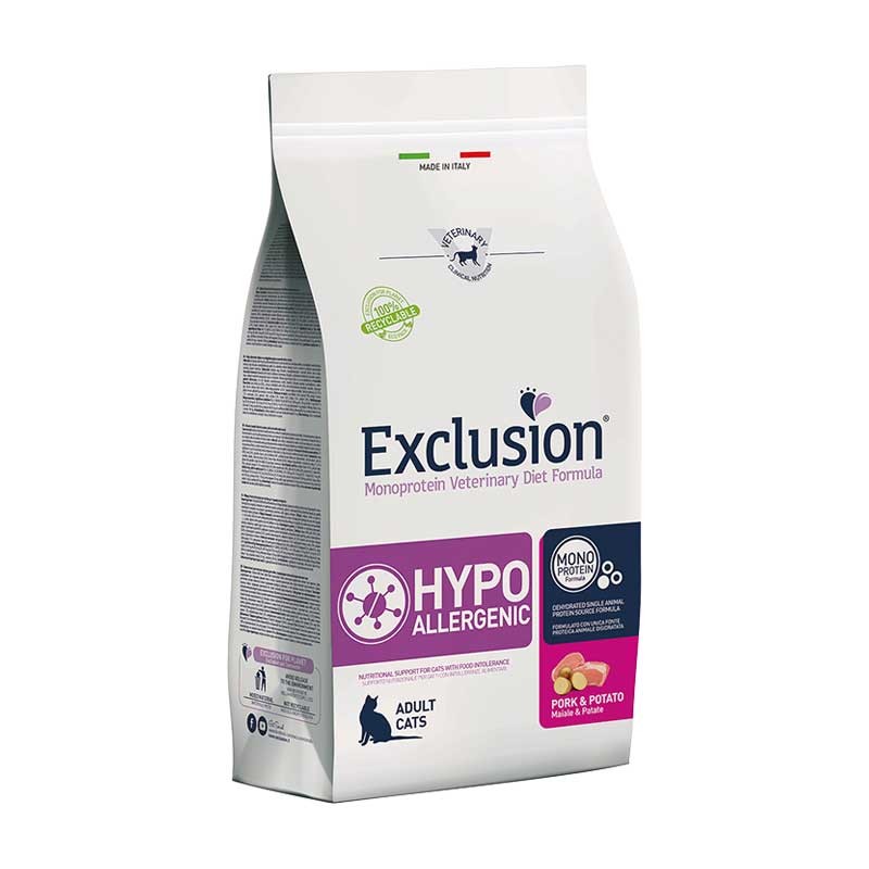 Exclusion Diet Hypoallergenic Maiale e Patate per Gatti