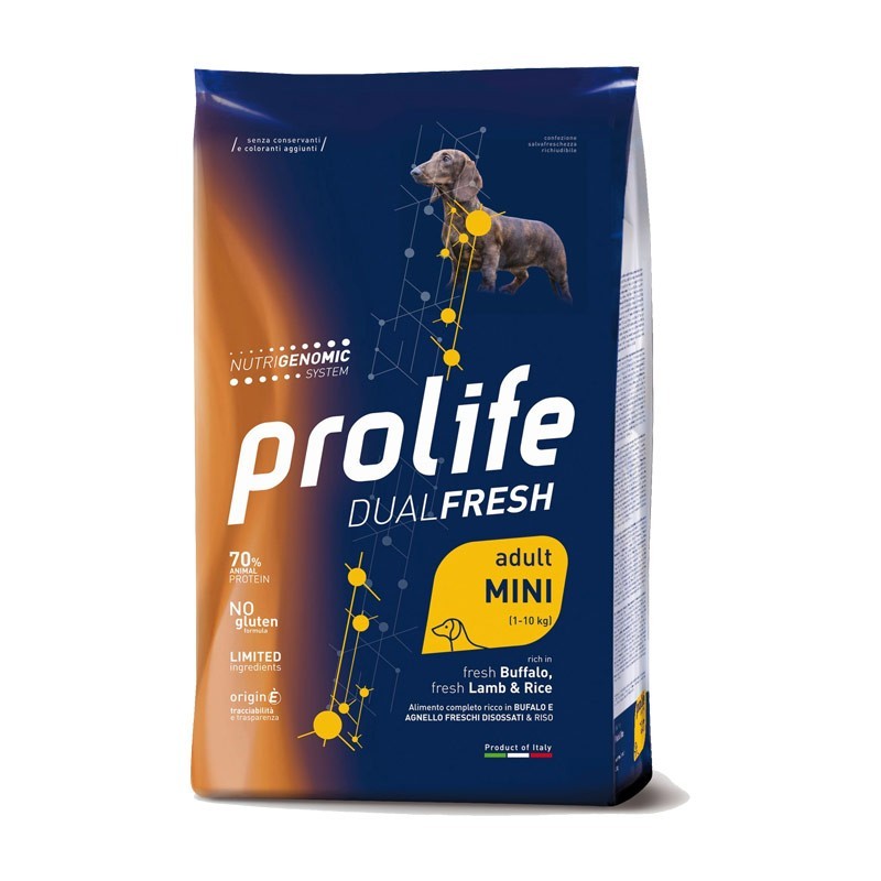 Prolife Dual Fresh Adult Mini Agnello Bufalo e Riso per Cani