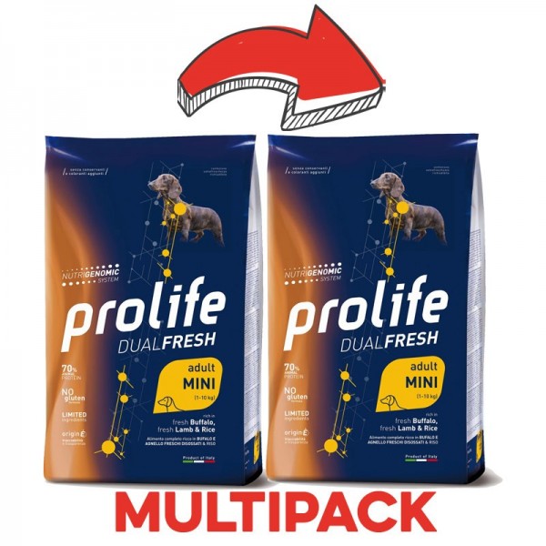 Prolife Dual Fresh Adult Mini Agnello Bufalo e Riso per Cani Offerta speciale della fabbrica