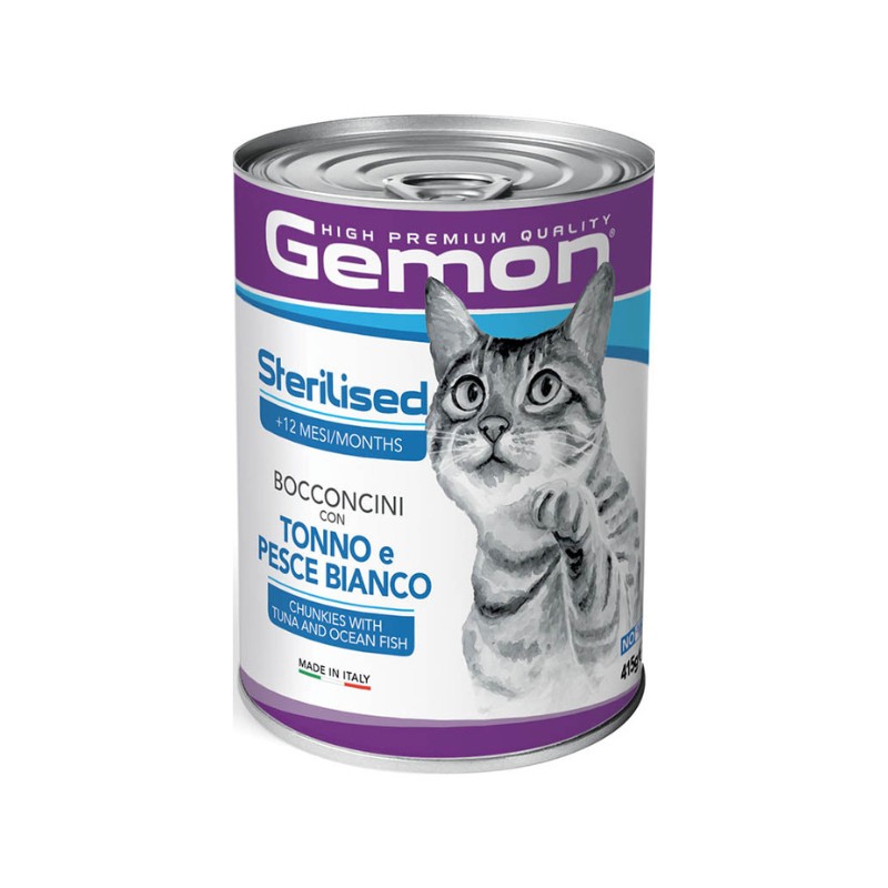 Gemon Sterilized Bocconcini al Tonno e Pesce Bianco