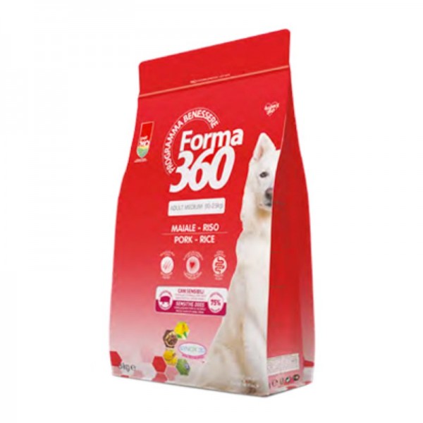 Forma360 Medium Adult Maiale e Riso Per Cani Vendite Flash