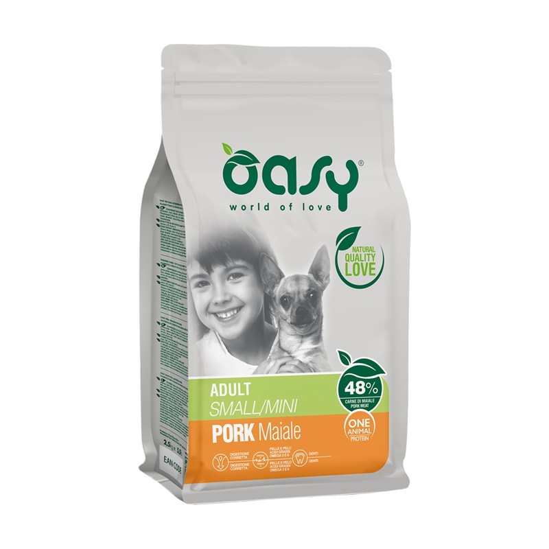 Oasy One Animal Protein Adult Small/Mini Maiale per Cani