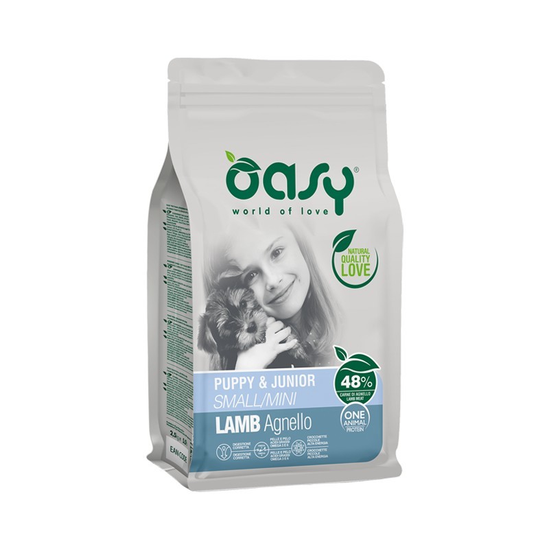 Oasy One Animal Protein Puppy & Junior Small/Mini Agnello per Cani