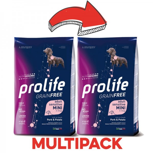 Prolife Grain Free Adult Sensitive Mini Maiale e Patate per Cani Offerta esclusiva