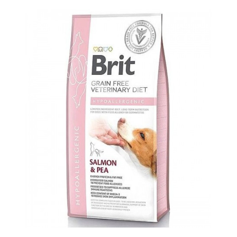 Brit Veterinary Diet Hypoallergenic Salmone e Piselli per Cani Sostegno trimestrale