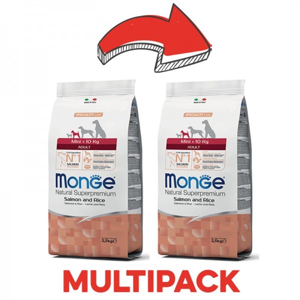 Monge Mini Adult Salmone e Riso per Cani Negozi Online
