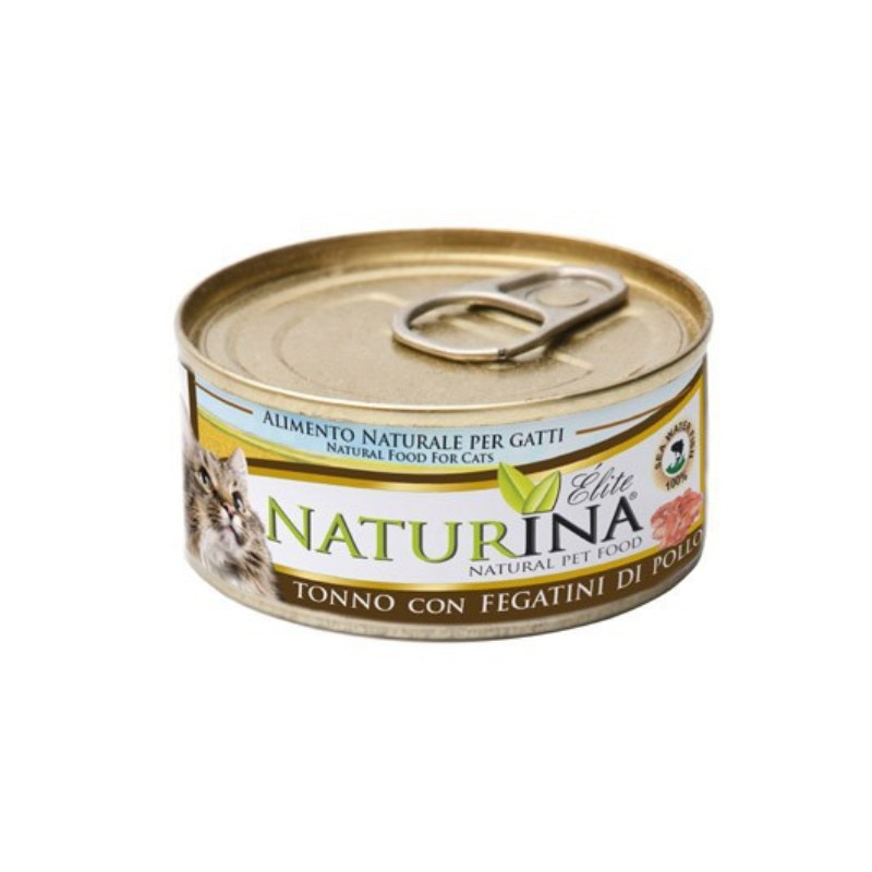Naturina Elite Tonno con Fegatini di pollo per Gatti