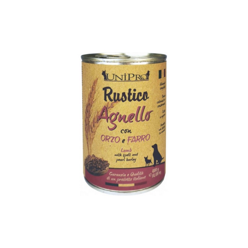 Unipro Rustico Agnello con Orzo e Farro per Cani ACQUISTA ORA