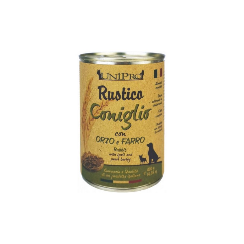Unipro Rustico Coniglio con Orzo e Farro per Cani