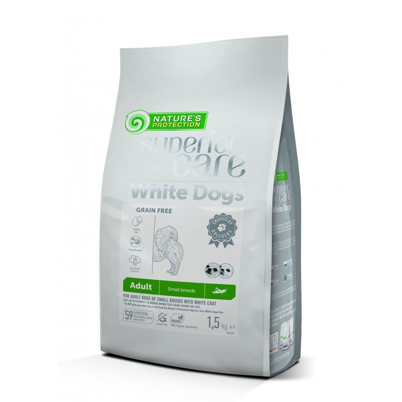 Nature's Protection Superior Care White Dogs Grain Free Adult Small Breeds con Insetti
