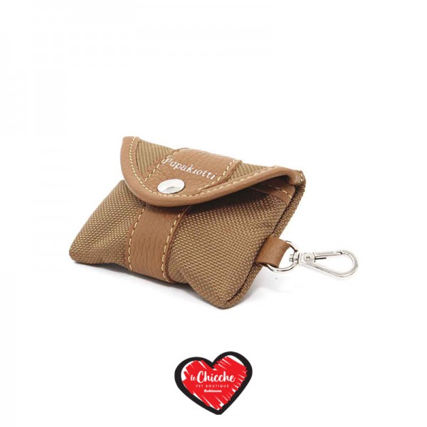 Pupakiotti Porta Sacchetti Contemporary in Pelle Marrone Flash Sale