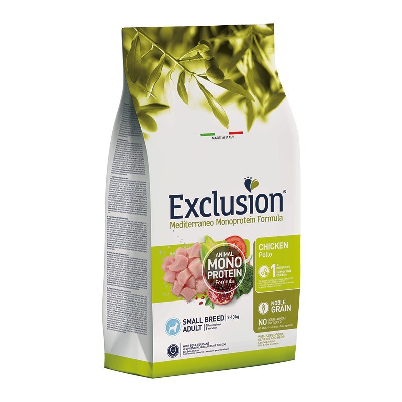 Exclusion Mediterraneo Adult Pollo Small Breed per Cani