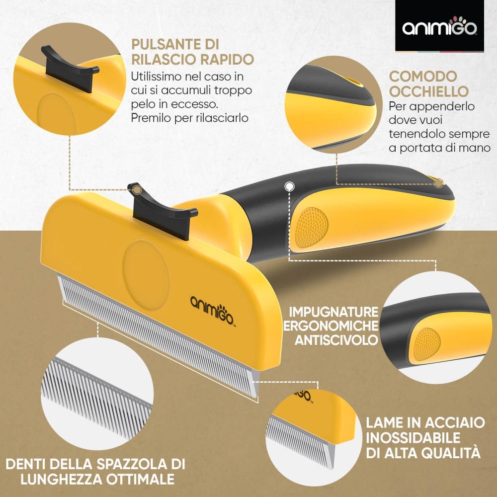Animigo Spazzola per Tolettatura e Strigliatura Saldi Di Fabbrica