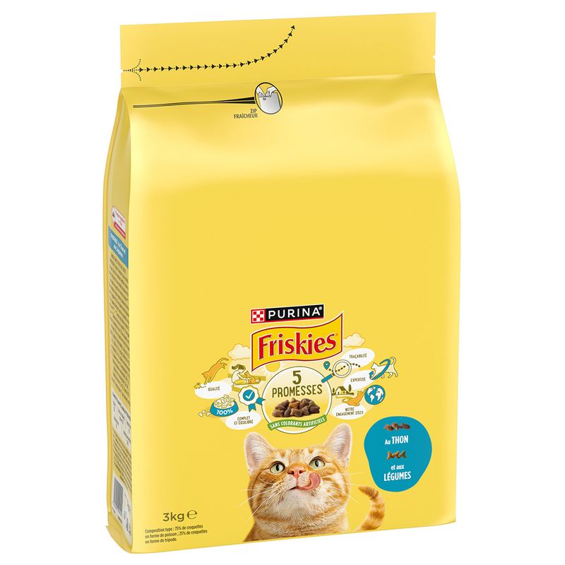 Bitiba PURINA Friskies Adult con Tonno e Verdure Crocchette per gatto Vendita Economica