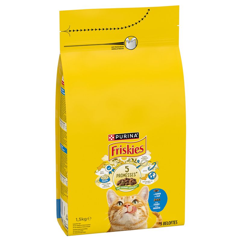 Bitiba PURINA Friskies Adult con Salmone e Verdure Crocchette per gatto I Più Venduti