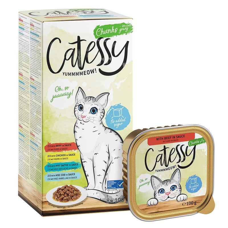 Bitiba Catessy Vaschette Pacco misto 64 x 100 g Umido per gatto Novità