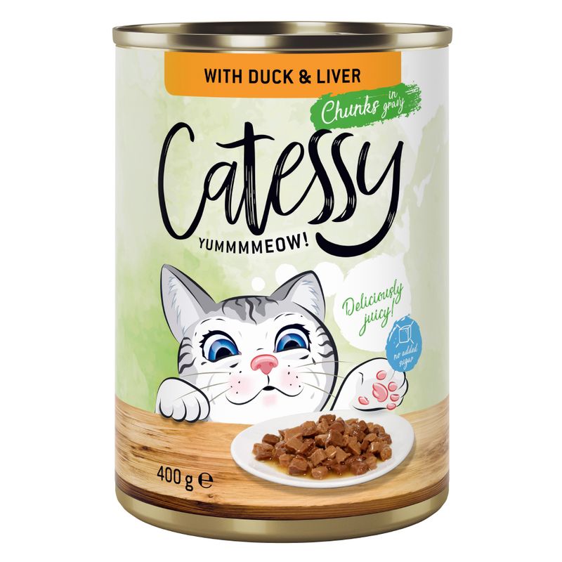 Bitiba Catessy Bocconcini in Salsa o Gelatina 24 x 400 g Umido per gatto Sconto