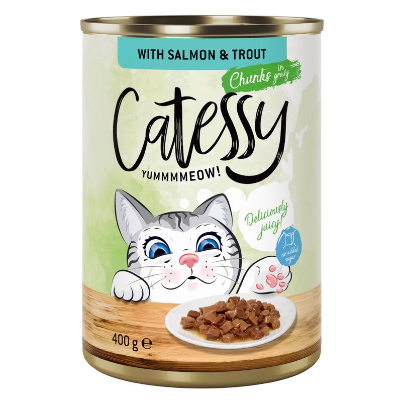 Bitiba Catessy Bocconcini in Salsa o Gelatina 24 x 400 g Umido per gatto Sconto
