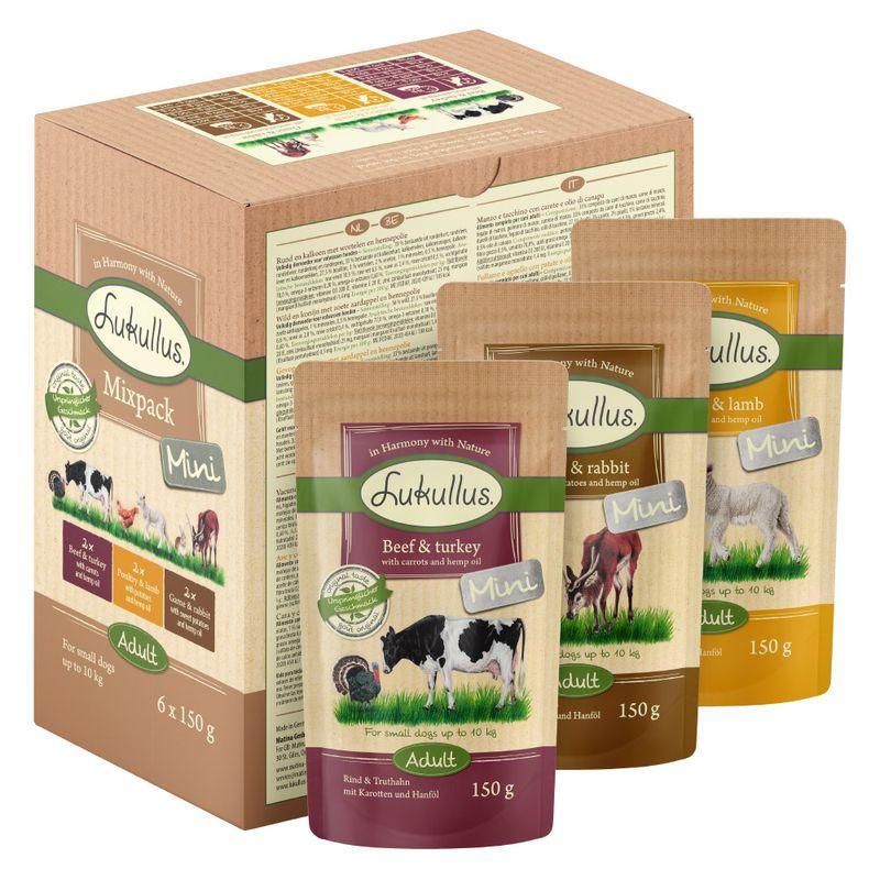Bitiba Provalo 6 x 150 g Lukullus Naturale Mini Mix Adult in busta salvafreschezza Liquidazione