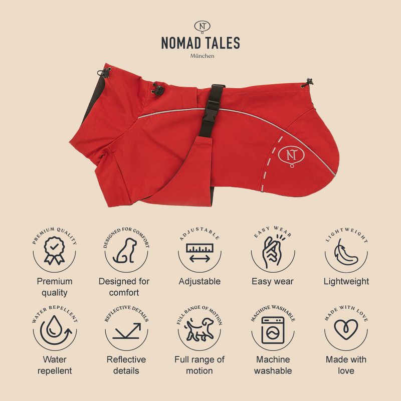 Bitiba Mantella antipioggia per cane Nomad Tales Spirit Copper In Saldo