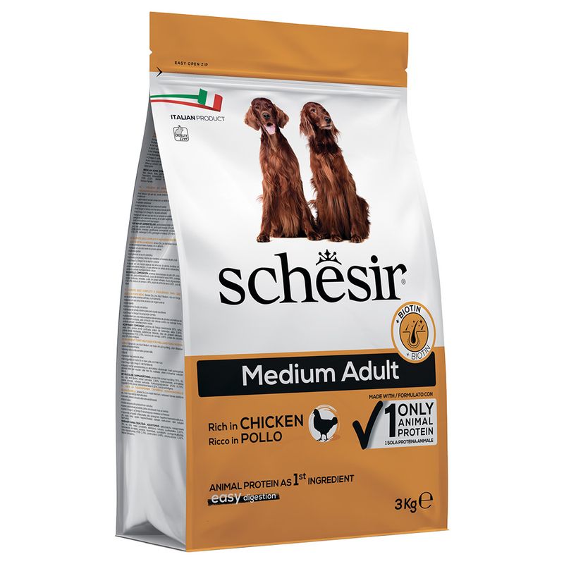 Bitiba Schesir Medium Adult con Pollo Crocchette per cane Soddisfazione Garantita
