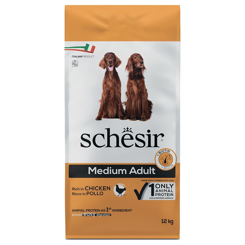 Bitiba Schesir Medium Adult con Pollo Crocchette per cane Soddisfazione Garantita