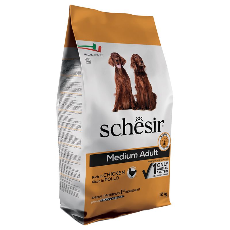 Bitiba Schesir Medium Adult con Pollo Crocchette per cane Soddisfazione Garantita