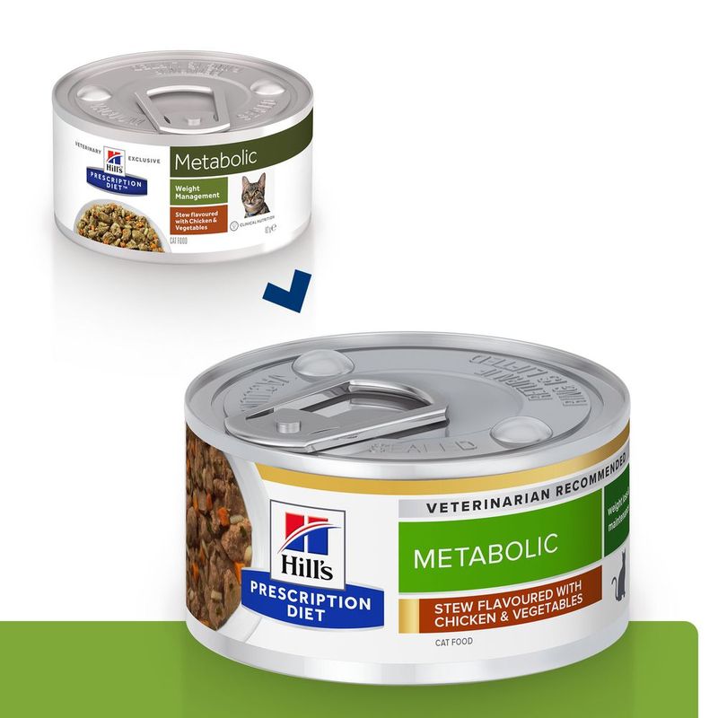 Bitiba Hill’s Prescription Diet Metabolic Spezzatino con Pollo umido per gatto Presa