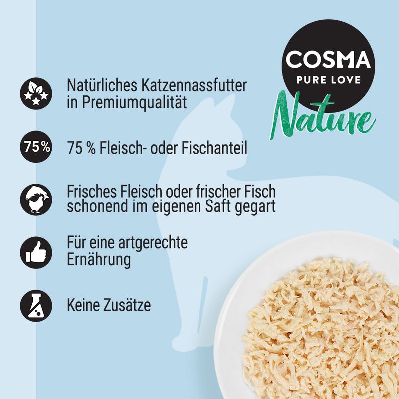 Bitiba Fai scorta Cosma Nature 12 x 140 g Alimento umido per gatti Offerte