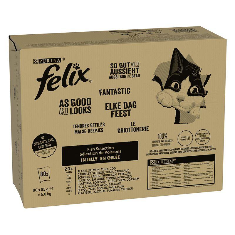Bitiba Felix Le Ghiottonerie in Gelatina 80 x 85 g umido per gatti Vendita Economica