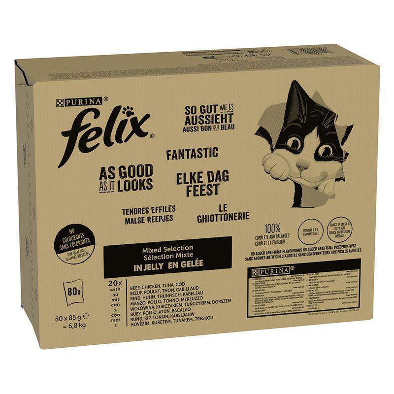 Bitiba Felix Le Ghiottonerie in Gelatina 80 x 85 g umido per gatti Vendita Economica