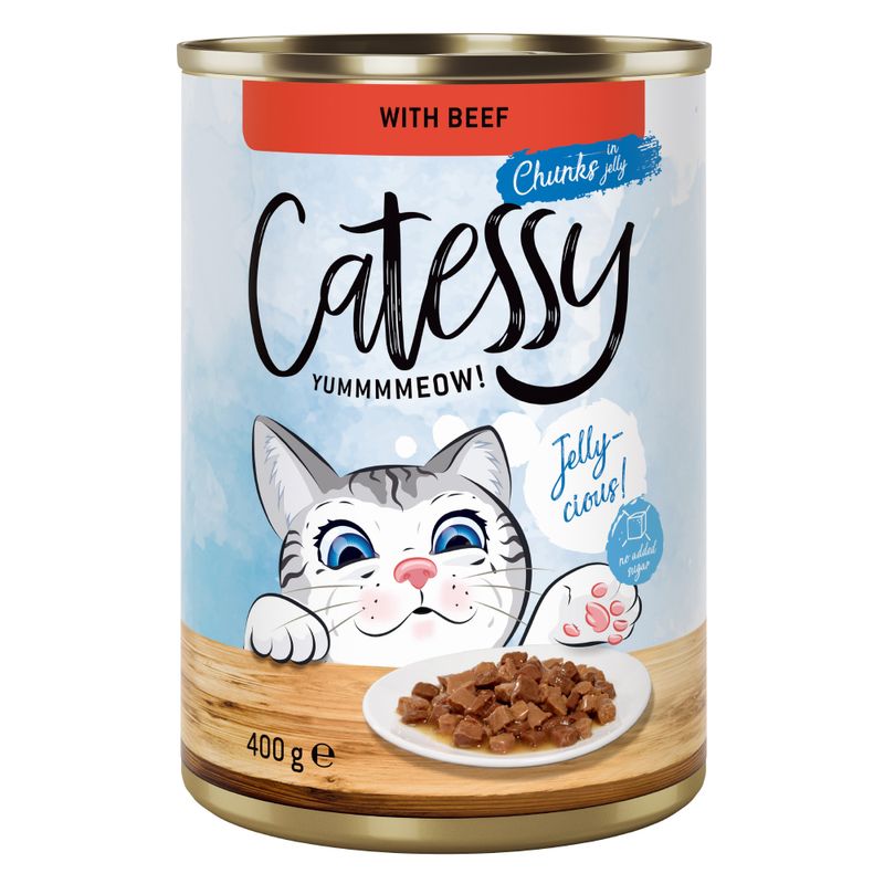 Bitiba Catessy Bocconcini in Salsa o Gelatina 48 x 400 g Umido per gatto Vendite Flash