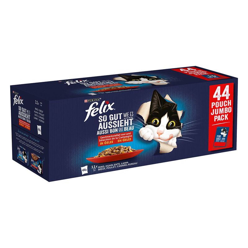 Bitiba Fai scorta Felix Le Ghiottonerie in Gelatina 132 x 85 g umido per gatti Vendita
