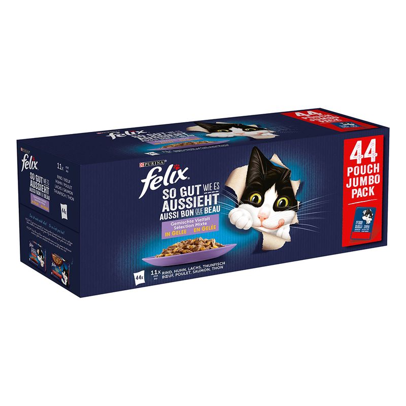 Bitiba Fai scorta Felix Le Ghiottonerie in Gelatina 132 x 85 g umido per gatti Vendita