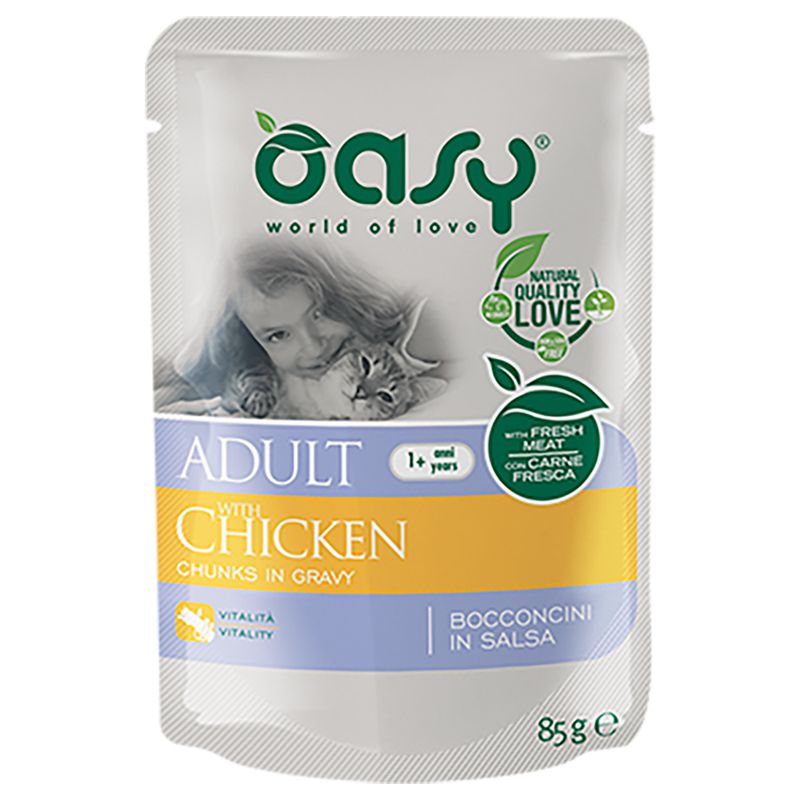 Bitiba Fai scorta Oasy Bocconcini Buste 24 x 85 g Alimento umido per gatti Qualità Garantita