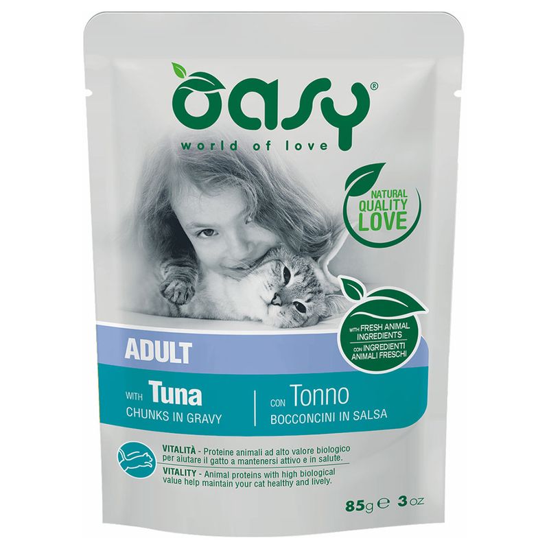 Bitiba Fai scorta Oasy Bocconcini Buste 24 x 85 g Alimento umido per gatti Qualità Garantita