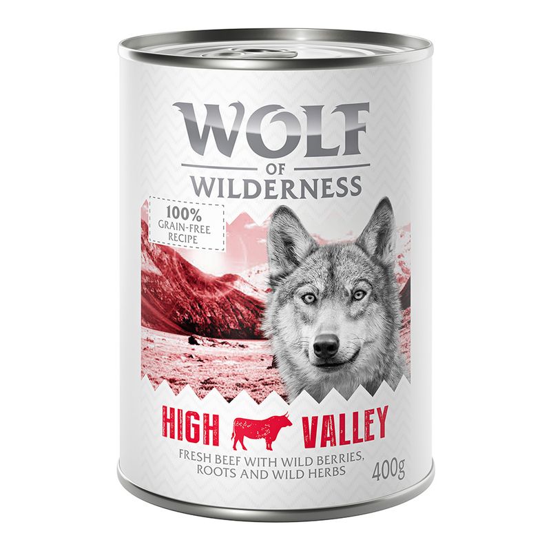 Bitiba Fai scorta Wolf of Wilderness Adult 12 x 400 g umido per cane Consegna Veloce