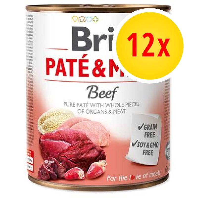 Bitiba Fai scorta Brit Paté & Meat Adult 12 x 800 g umido per cane