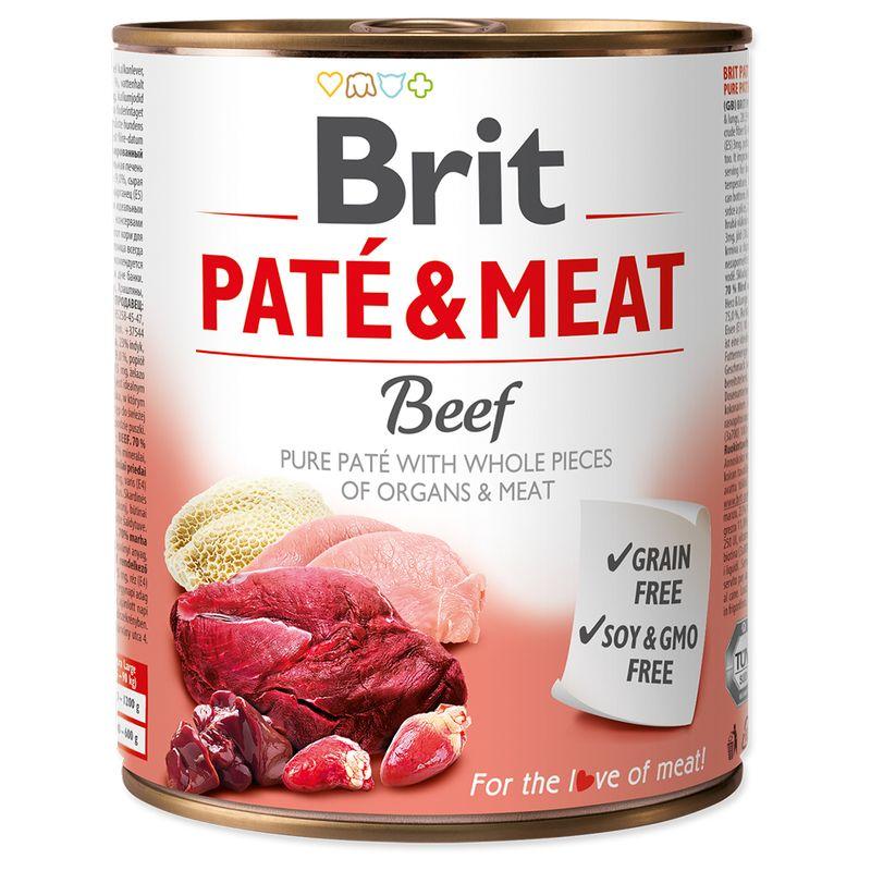 Bitiba Fai scorta Brit Paté & Meat Adult 12 x 800 g umido per cane Saldi