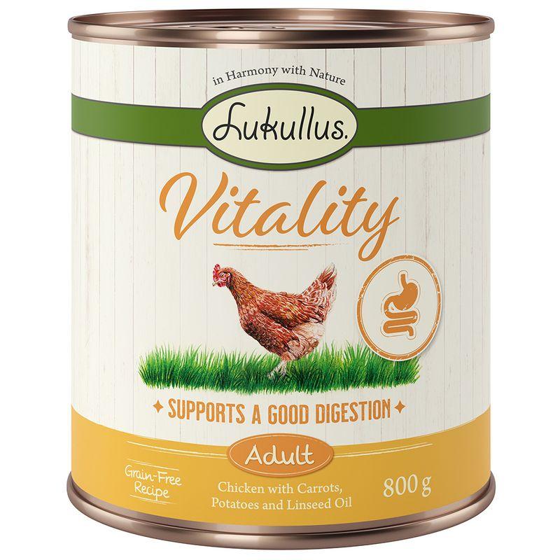 Bitiba Lukullus Vitality 24 x 800 g - senza cereali Alimento umido per cane Qualità Garantita