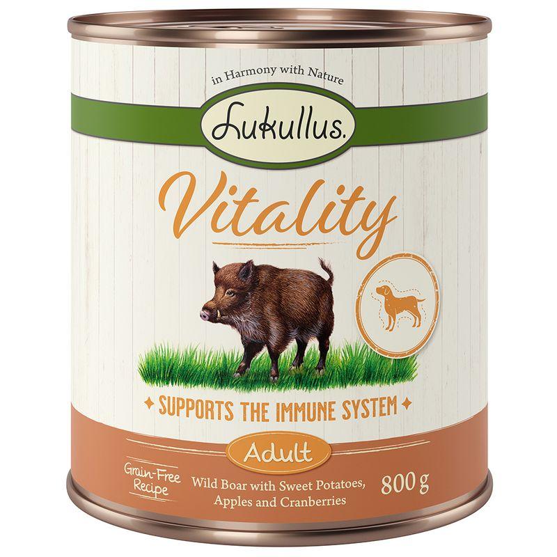 Bitiba Lukullus Vitality 24 x 800 g - senza cereali Alimento umido per cane Qualità Garantita