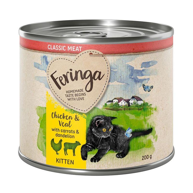 Bitiba Feringa Classic Meat Kitten 24 x 200 g Alimento umido per gattini Pezzi Unici