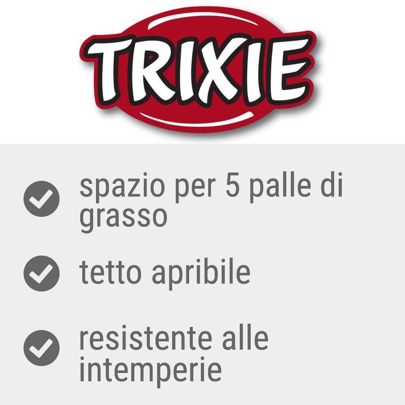Bitiba Mangiatoia per palle di grasso Trixie con tetto Fino al 50% di sconto