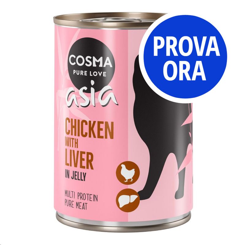 Bitiba Provalo Cosma Thai /Asia in gelatina Pacco misto umido per gatto