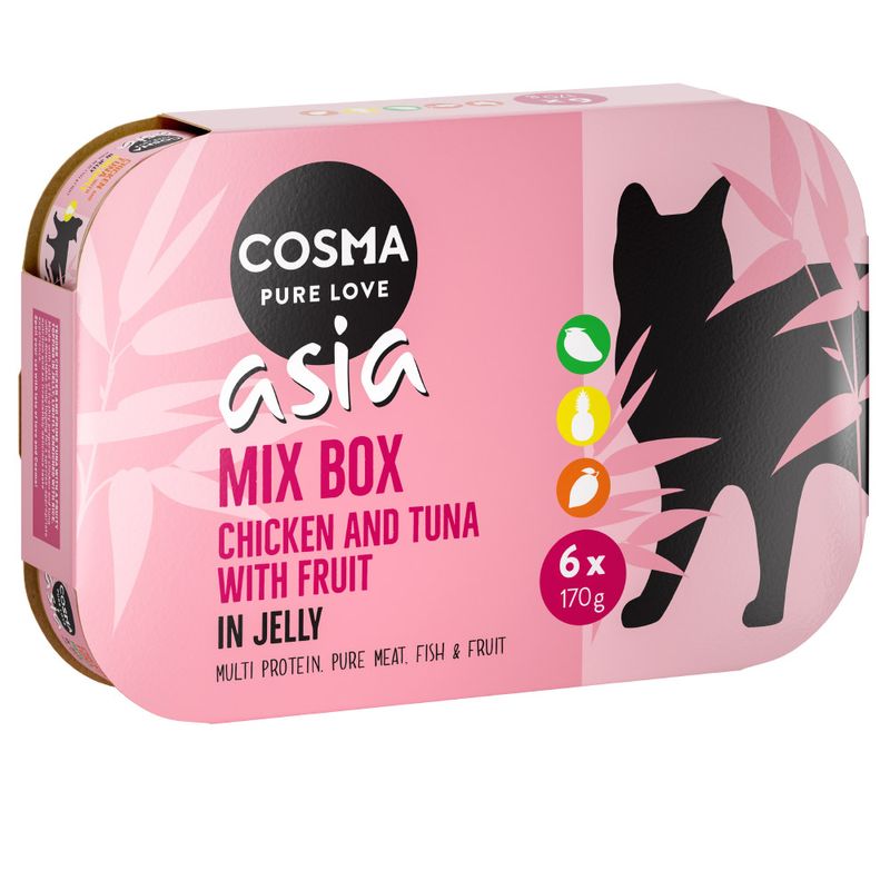 Bitiba Provalo Cosma Thai /Asia in gelatina Pacco misto umido per gatto Soddisfazione Garantita