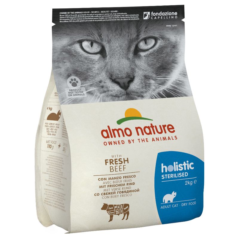 Bitiba Set prova 2 x 2 kg Almo Nature Holistic Sterilised per gatto Qualità Garantita